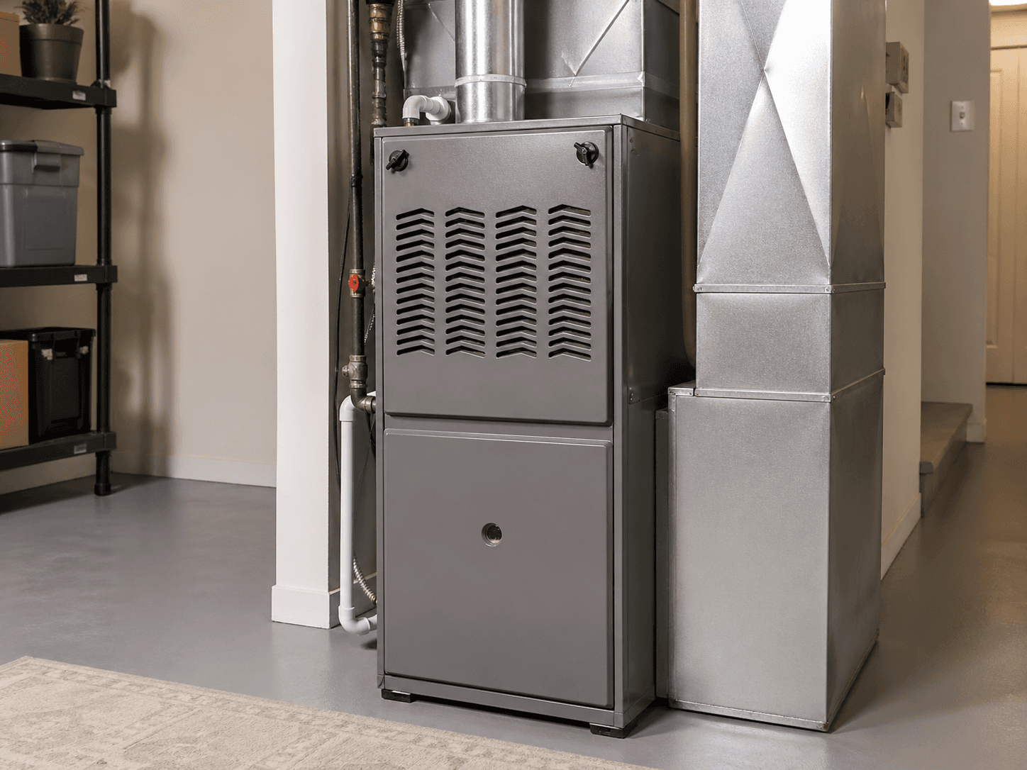 Residential furnace system ready for repair service