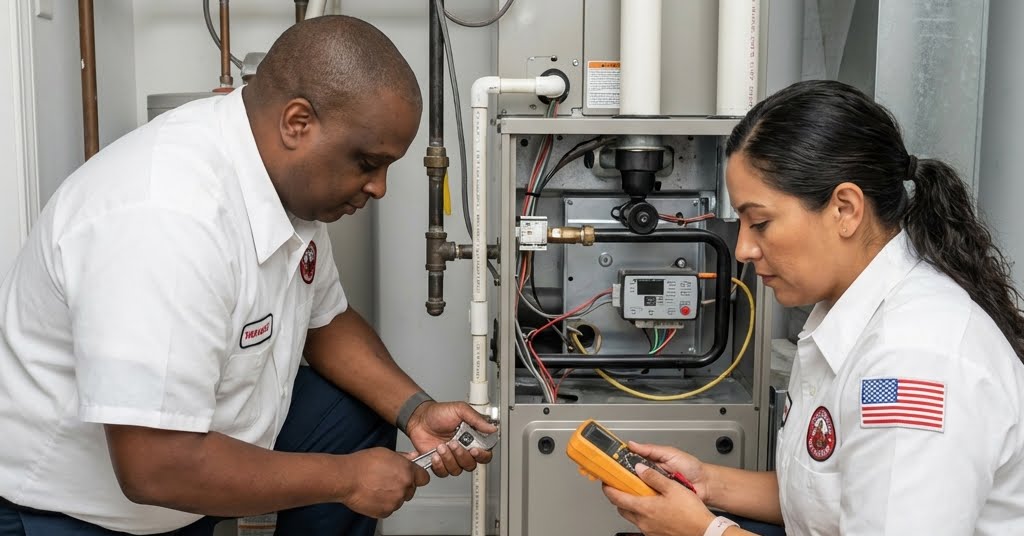 Friendly Sugar Bear technician greeting a customer
