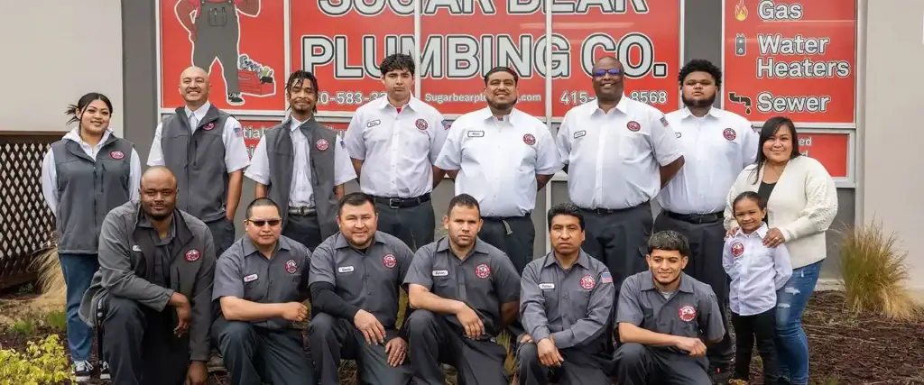 Commercial plumbing team at Sugar Bear Home Services. Expert plumbers for gas, water heaters, sewer & more. Reliable local plumbing specialists.