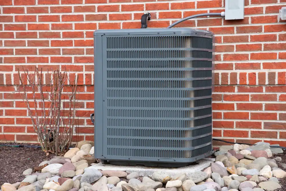 Outdoor AC unit installation in San Francisco County, California, by Sugar Bear Home Services, ensuring reliable cooling for homes